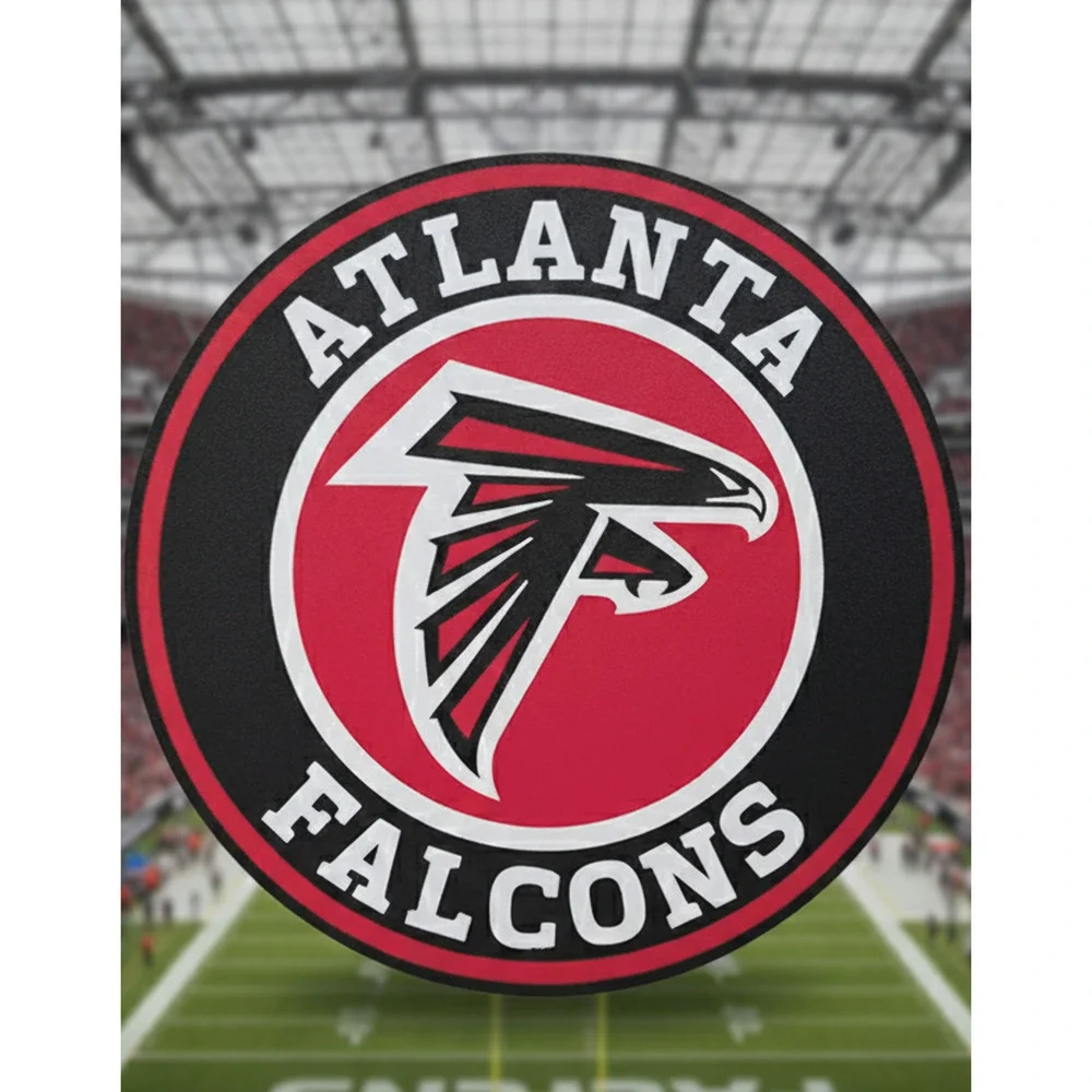 Atlanta Falcons 3D LED Lightbox 9-inch Multicolored LED Sign with Remote
